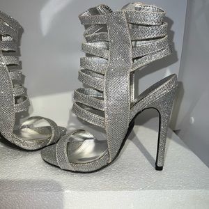 Brand new silver sexy heels
